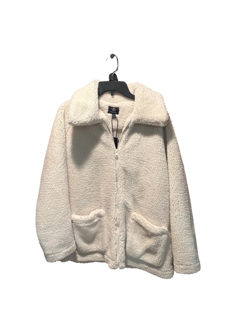Threadbare Oversized Faux Sherpa Teddy Bear Jacket Cream Size 10 NWT